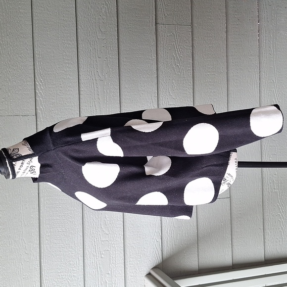 Anthropologie Maeve Carys Mock Neck Oversized Polka Dot Sweater Sz M - Picture 7 of 11